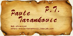 Pavle Taranković vizit kartica